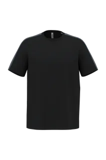 Uniseks teamwear-T-shirt in Black / sporty grey, voorkant