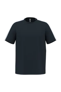 Uniseks teamwear-T-shirt in Navy / White, voorkant