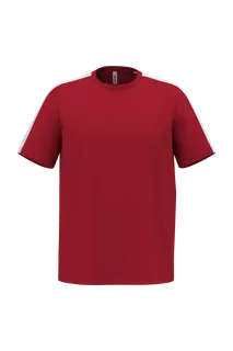 Uniseks teamwear-T-shirt in Sporty Red / White, voorkant
