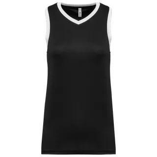 Proact Basketbalshirt voor dames in Black / White, voorkant