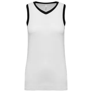 Proact Basketbalshirt voor dames in White / Black, voorkant