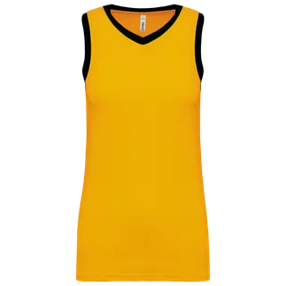 Proact Basketbalshirt voor dames in Sporty Yellow / Black, voorkant