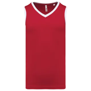 Proact Mens basketball jersey in Sporty Red / White, voorkant