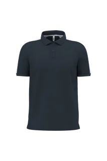 Uniseks teamwear poloshirt in Navy / White, voorkant