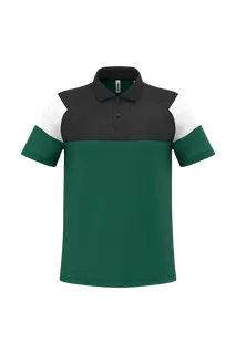 Proact Uniseks trainingspolo in Dark Green / Black, voorkant