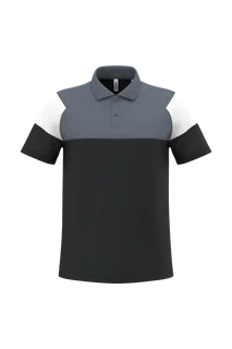 Proact Uniseks trainingspolo in Black / sporty grey, voorkant