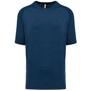 Proact Men’s two-tone raglan sleeve padel t-shirt in Sporty Navy / Marl Sporty Navy, voorkant