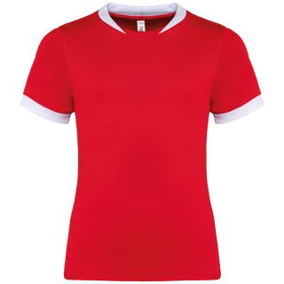 Proact Kinder rugbyshirt met korte mouwen in Sporty Red, voorkant