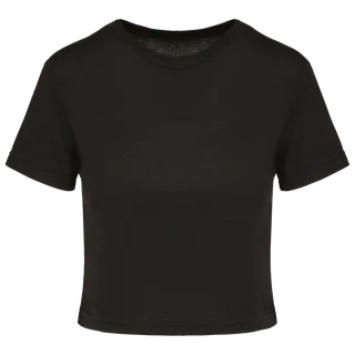 Proact Triblend dames croptop in Black, voorkant