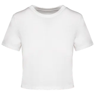 Proact Triblend dames croptop in White, voorkant