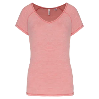 Proact Ladies eco-friendly Sports T-shirt in Marl Pink, voorkant
