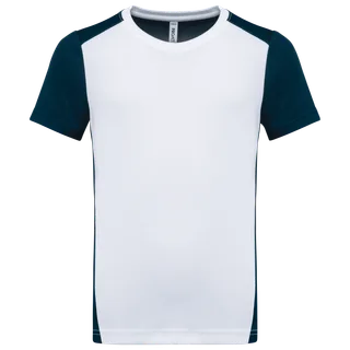 Proact Kids Eco-friendly two-tone sport T-shirt in White / Navy, voorkant