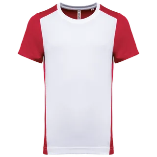 Proact Mens Eco-friendly two-tone sport T-shirt in White / Red, voorkant