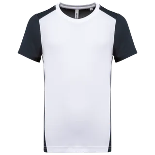 Proact Mens Eco-friendly two-tone sport T-shirt in White / Navy, voorkant