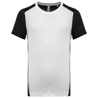 Proact Mens Eco-friendly two-tone sport T-shirt in White / Black, voorkant