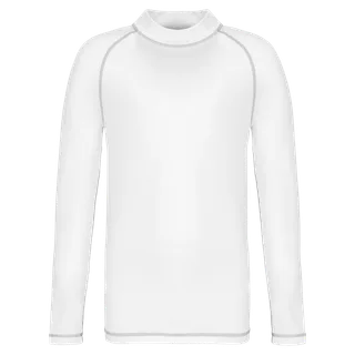 Proact Children’s long-sleeved technical T-shirt with UV protection in White, voorkant
