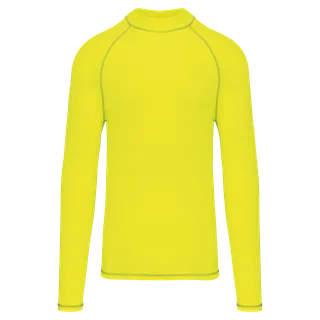 Proact Functioneel heren-T-shirt met lange mouwen en anti-UV-bescherming in Fluorescent Yellow, voorkant