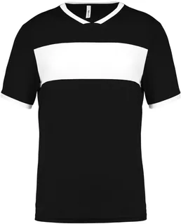 Proact Kids’ short-sleeved multisport jersey in Black / White, voorkant