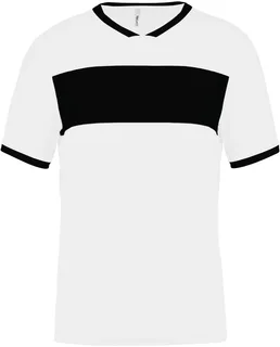 Proact Kids’ short-sleeved multisport jersey in White / Black, voorkant