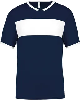 Proact Kids’ short-sleeved multisport jersey in Sporty Navy / White, voorkant