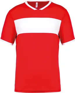 Proact Unisex multisport sport-T-shirt met korte mouwen in Sporty Red / White, voorkant