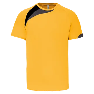 Proact PA437 | Multisport sport-T-shirt korte mouwen voor kinderen in Sporty yellow/Black/Storm grey, voorkant