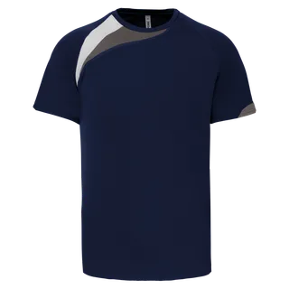Proact Unisex short-sleeved multisport jersey in Sporty navy/White/Storm grey, voorkant