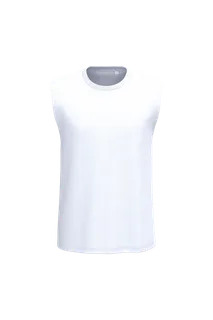 Proact Unisex 190 sleeveless t-shirt in White, voorkant
