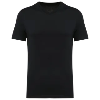 Kariban Premium Supima® heren-T-shirt V-hals korte mouwen in Black, voorkant
