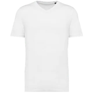 Kariban Premium Supima® heren-T-shirt V-hals korte mouwen in White, voorkant
