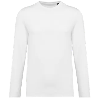 Kariban Premium Supima® heren-T-shirt ronde hals lange mouwen in White, voorkant
