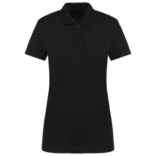 Kariban Premium Ladies' short-sleeved Supima® polo shirt in Black, voorkant