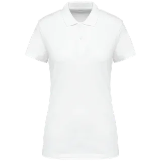 Kariban Premium Ladies' short-sleeved Supima® polo shirt in White, voorkant