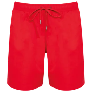 Kariban Premium Men’s swimming shorts in Red, voorkant