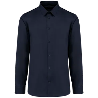 Kariban Premium Popeline Herenoverhemd met lange mouwen in Essential Dark Navy, voorkant