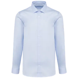 Kariban Premium Popeline Herenoverhemd met lange mouwen in Essential Light Blue, voorkant