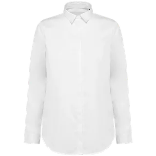 Kariban Premium Ladies' long-sleeved twill shirt in White, voorkant