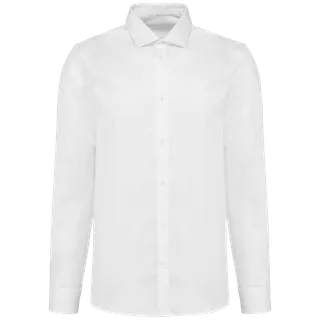 Kariban Premium Herenoverhemd van twill met lange mouwen in White, voorkant