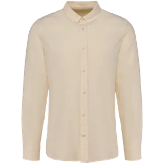 Kariban Premium Oxford overhemd lange mouwen in Oxford Yellow, voorkant