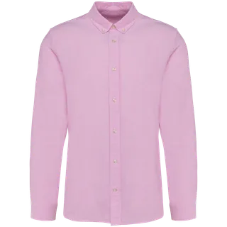 Kariban Premium Oxford overhemd lange mouwen in Oxford Pink, voorkant