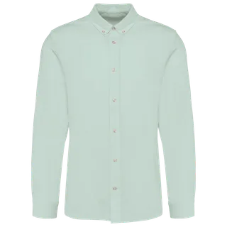 Kariban Premium Oxford overhemd lange mouwen in Oxford Green, voorkant