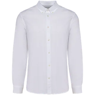 Kariban Premium Oxford overhemd lange mouwen in White, voorkant