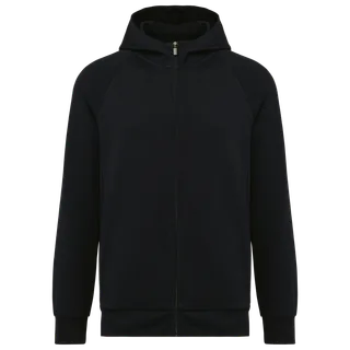 Kariban Premium Herenjasje met rits en capuchon in Black, voorkant