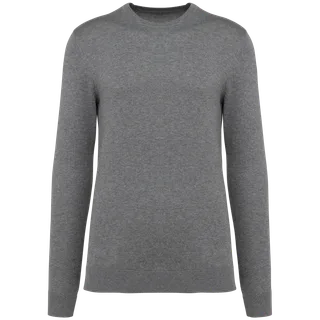 Kariban Premium Supima® herentrui ronde hals in Grey Heather, voorkant
