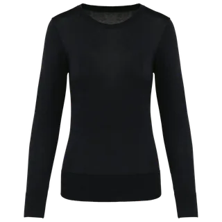 Kariban Premium Supima® damestrui ronde hals in Black, voorkant