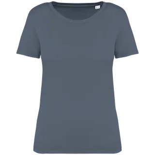 Native Spirit Ecologisch verwassen dames T-shirt in Washed Mineral Grey, voorkant