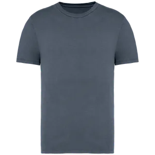 Native Spirit Eco-friendly unisex washed effect t-shirt in Washed Mineral Grey, voorkant