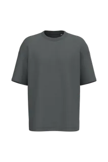 Native Spirit Eco-friendly unisex oversize French Terry t-shirt in Iron Grey, voorkant