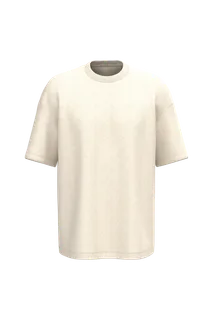 Native Spirit Eco-friendly unisex oversize French Terry t-shirt in Raw Natural, voorkant