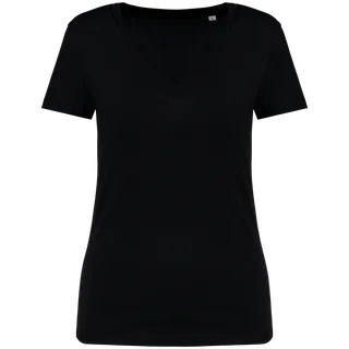 Native Spirit Ecologisch dames T-shirt met V-hals in Black, voorkant
